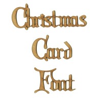 Christmas Card MDF Wood Font - Create A Word