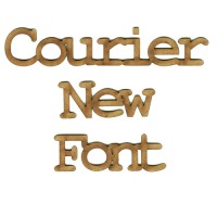 Courier MDF Wood Font - Create A Word