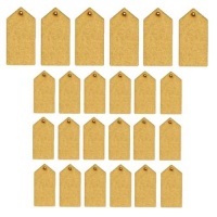 Sheet of Mini MDF Tags - Pointed Top