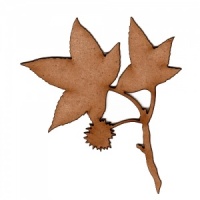 Sweetgum Leaf & Twig - MDF Wood Shape