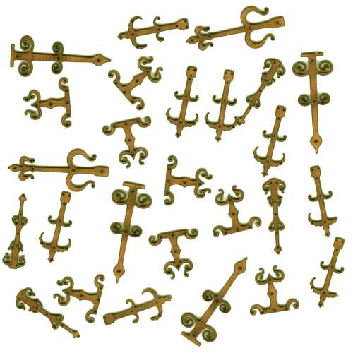 Mini Hinge Collection, Brass Plated Craft Materials