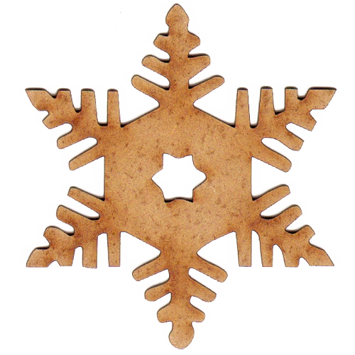 Snowflake Wood Shape style 3 for altered art and craft projects
