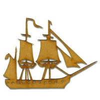 Galleon Boat MDF Wood Shape - Style 2