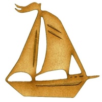 Sailing Boat Wood Shape - Style 1